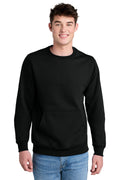 Port & Co Men's   Core Fleece Crewneck Pocket Sweatshirt PC78PKT