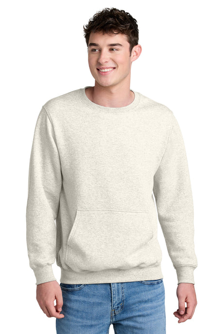Port & Co Men's   Core Fleece Crewneck Pocket Sweatshirt PC78PKT
