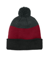 Port Authority Men's   Cozy Striped Pom Beanie C979
