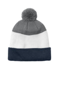 Port Authority Men's   Cozy Striped Pom Beanie C979