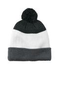 Port Authority Men's   Cozy Striped Pom Beanie C979