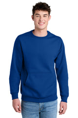 Port & Co Men's   Core Fleece Crewneck Pocket Sweatshirt PC78PKT