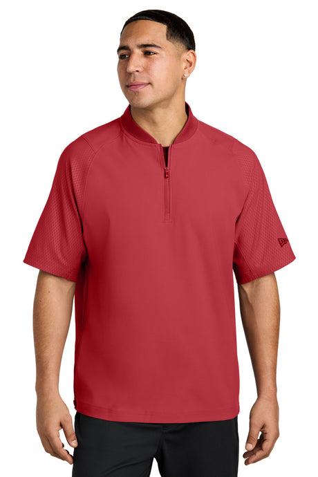 New Era Men's    Cage Short Sleeve 1/4-Zip Jacket
