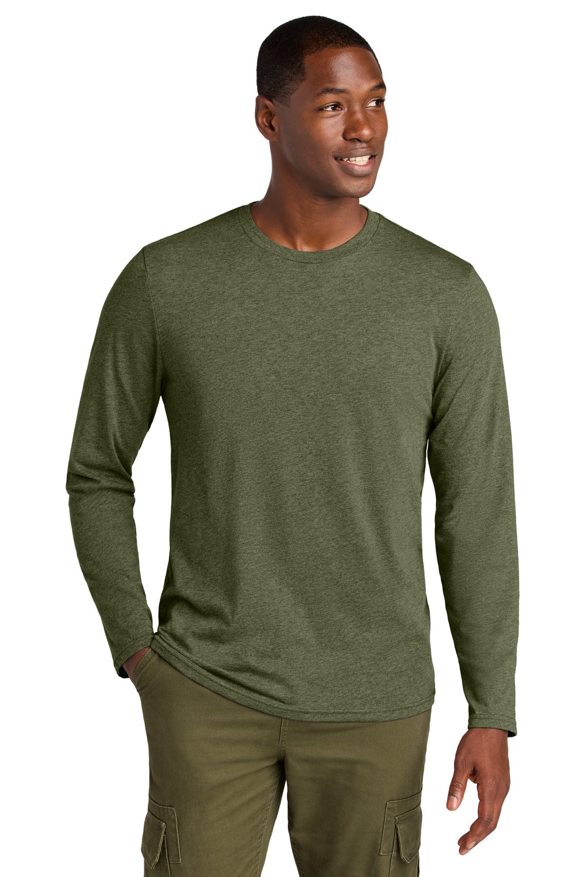 District Men's   Perfect Weight   CVC Long Sleeve Tee DT185