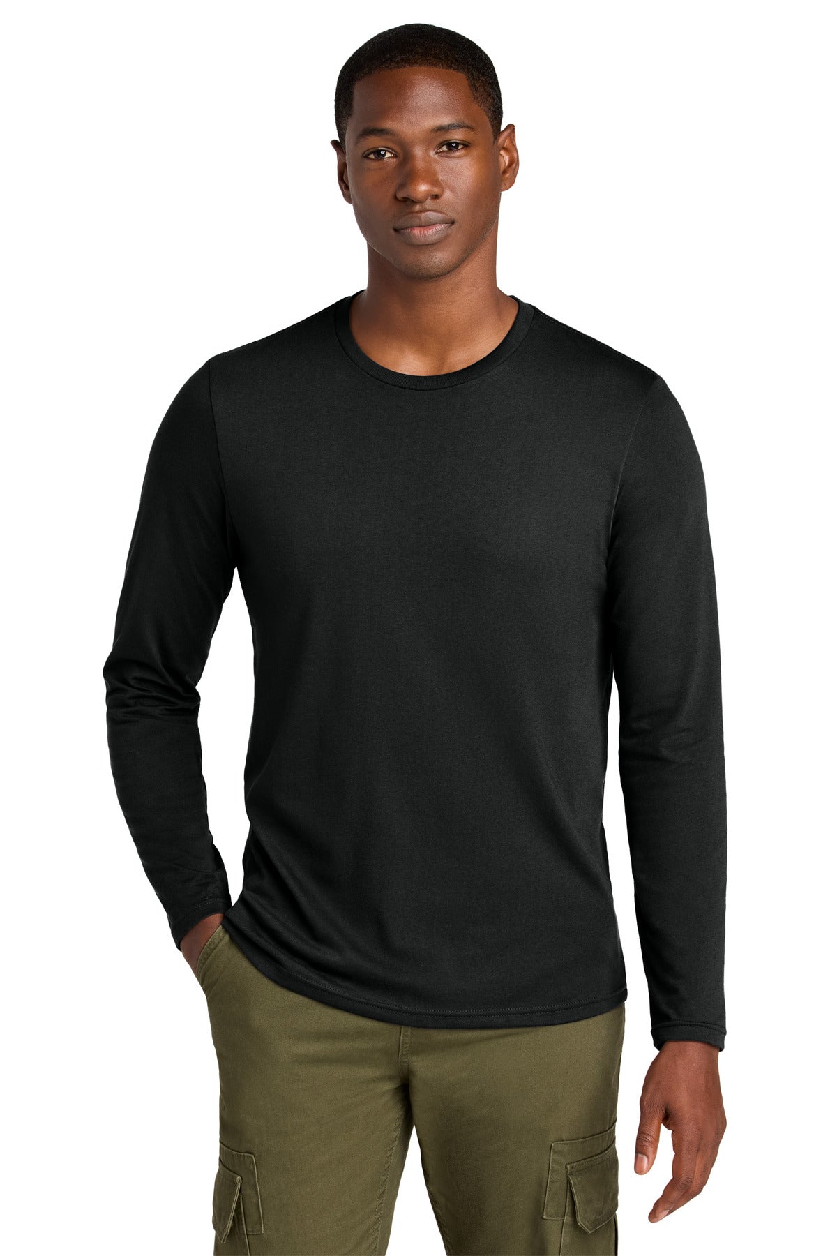 District Men's   Perfect Weight   CVC Long Sleeve Tee DT185