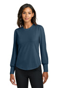 Mercer+Mettle Women's   Stretch Jersey Long Sleeve Blouson Top MM1019