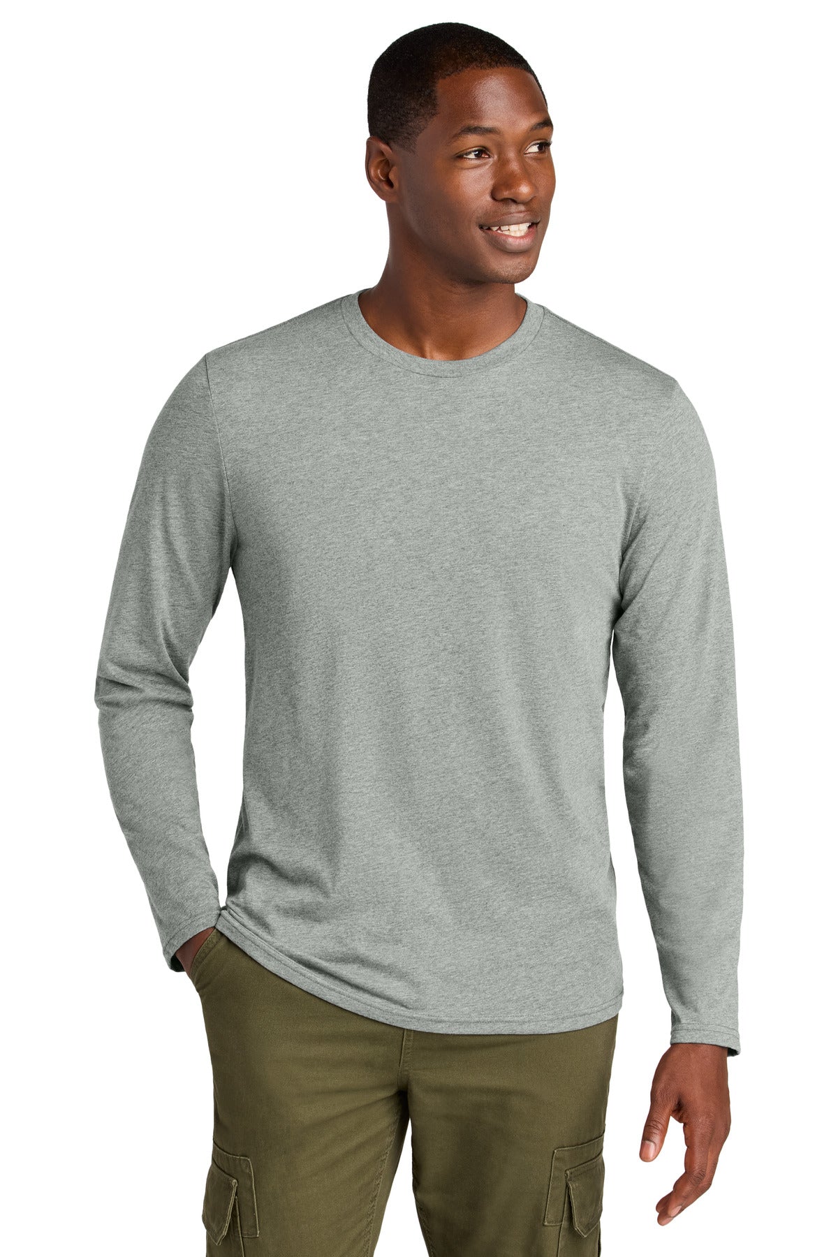 District Men's   Perfect Weight   CVC Long Sleeve Tee DT185
