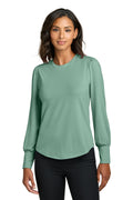 Mercer+Mettle Women's   Stretch Jersey Long Sleeve Blouson Top MM1019