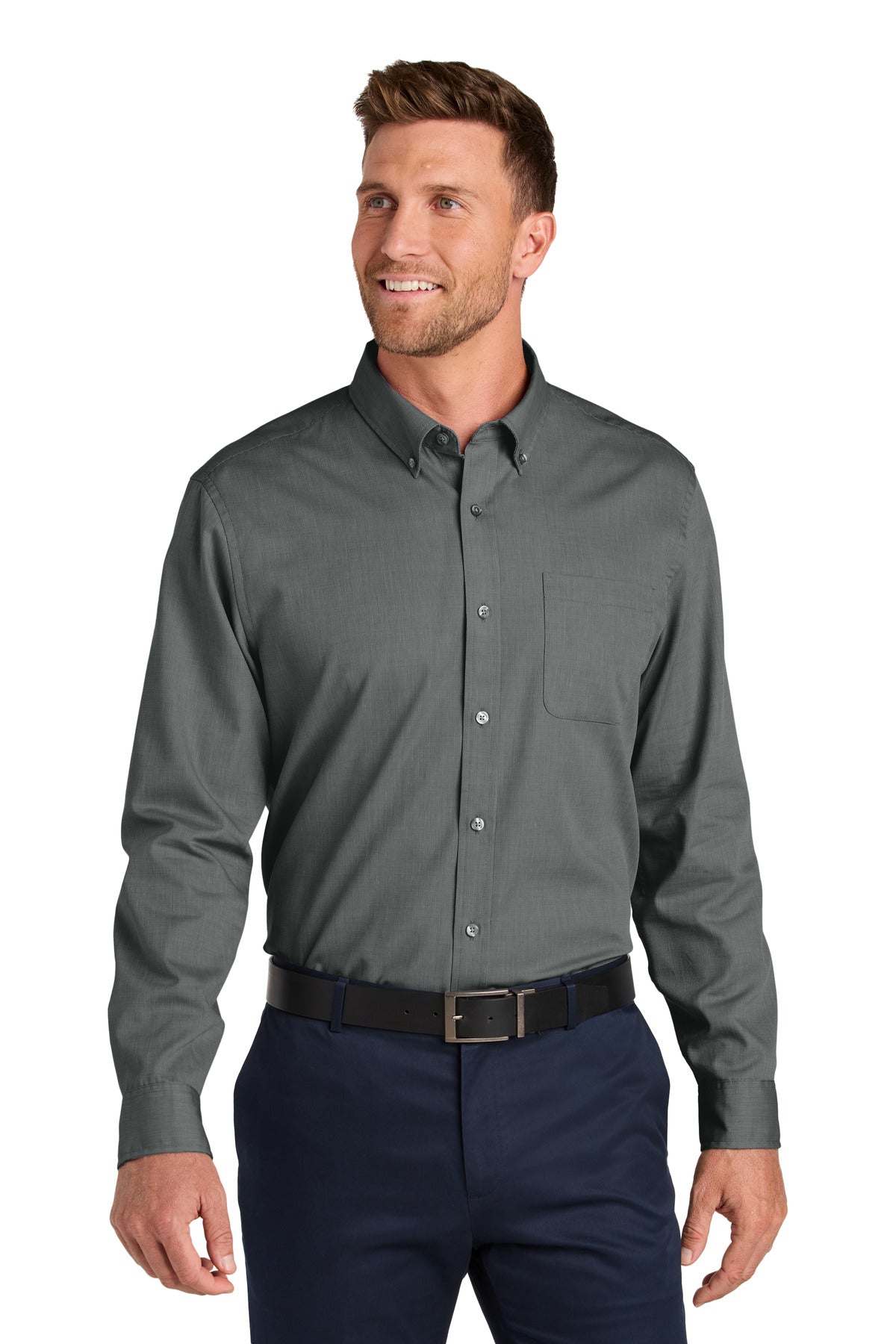 Port Authority Men's   Long Sleeve Nailhead Easy Care Shirt W816
