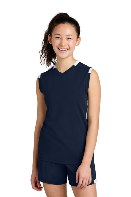 Sport-Tek Youth   Club Sleeveless V-Neck YST441