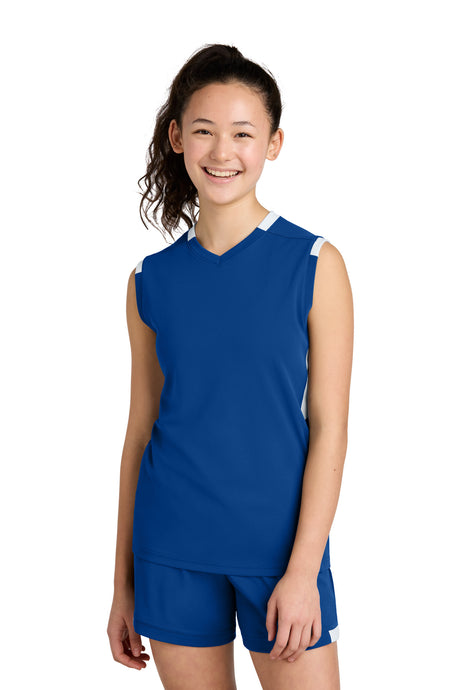 Sport-Tek Youth   Club Sleeveless V-Neck YST441