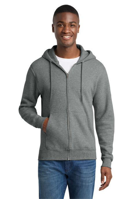Port & Co Men's   Core Fleece Full-Zip Hooded Sweatshirt