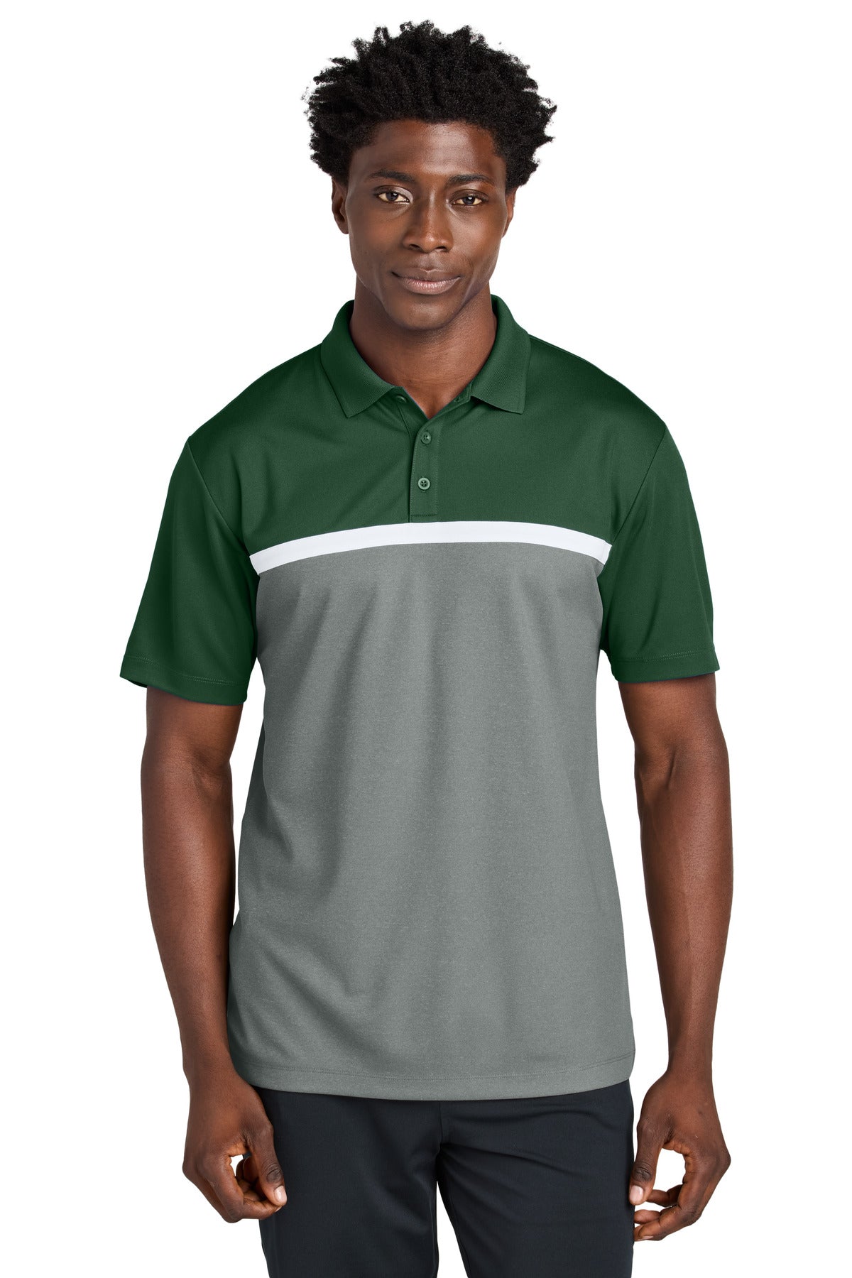Sport-Tek Men's   UV Micropique Colorblock Polo ST741
