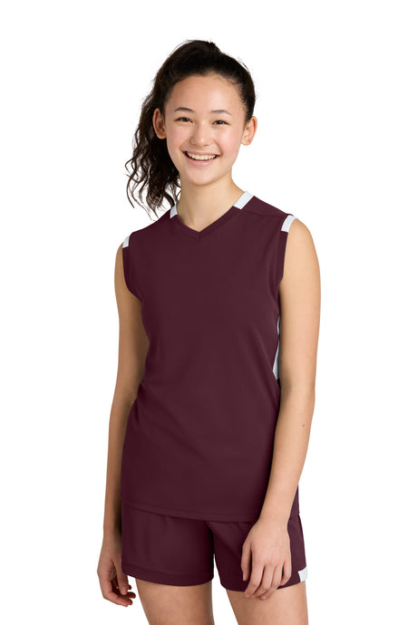 Sport-Tek Youth   Club Sleeveless V-Neck YST441
