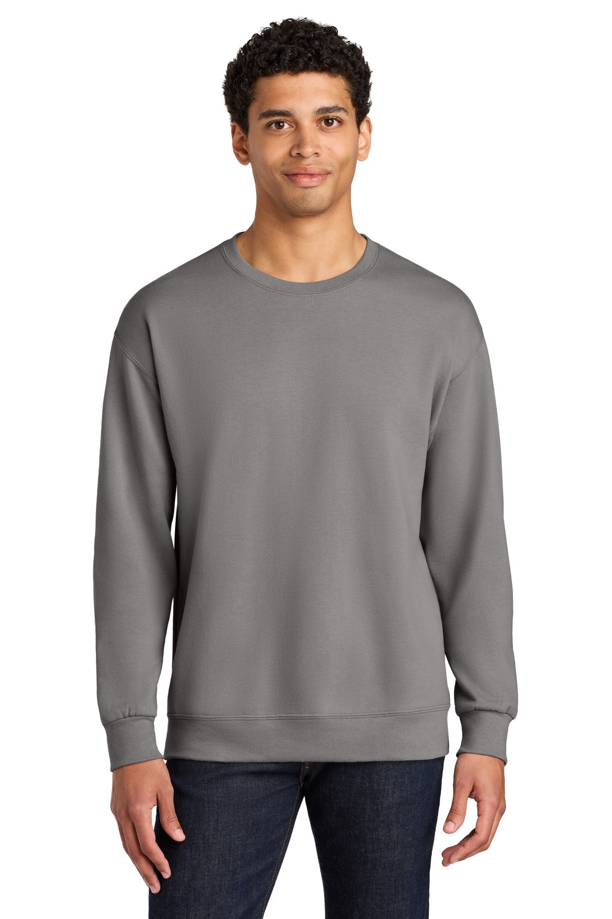 Jerzees Men's Ultimate   CVC Ring Spun Crewneck Sweatshirt IC48M