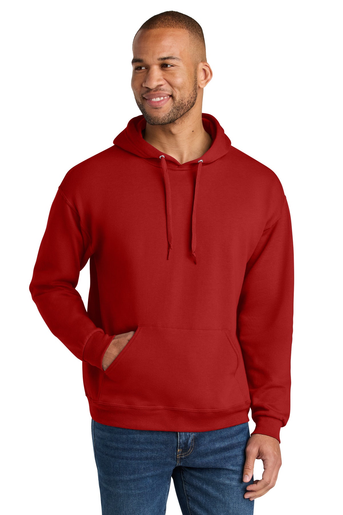 Jerzees Men's Ultimate   CVC Ring Spun Hooded Sweatshirt IC49M