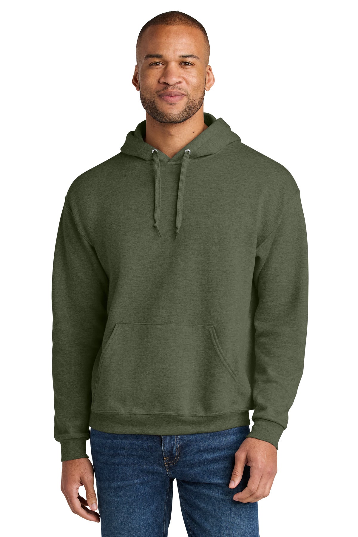 Jerzees Men's Ultimate   CVC Ring Spun Hooded Sweatshirt IC49M