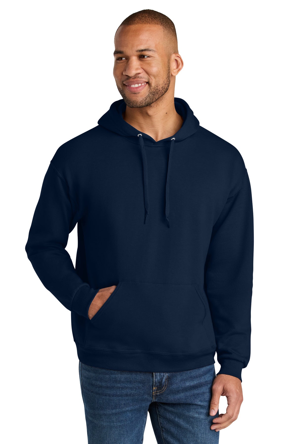 Jerzees Men's Ultimate   CVC Ring Spun Hooded Sweatshirt IC49M