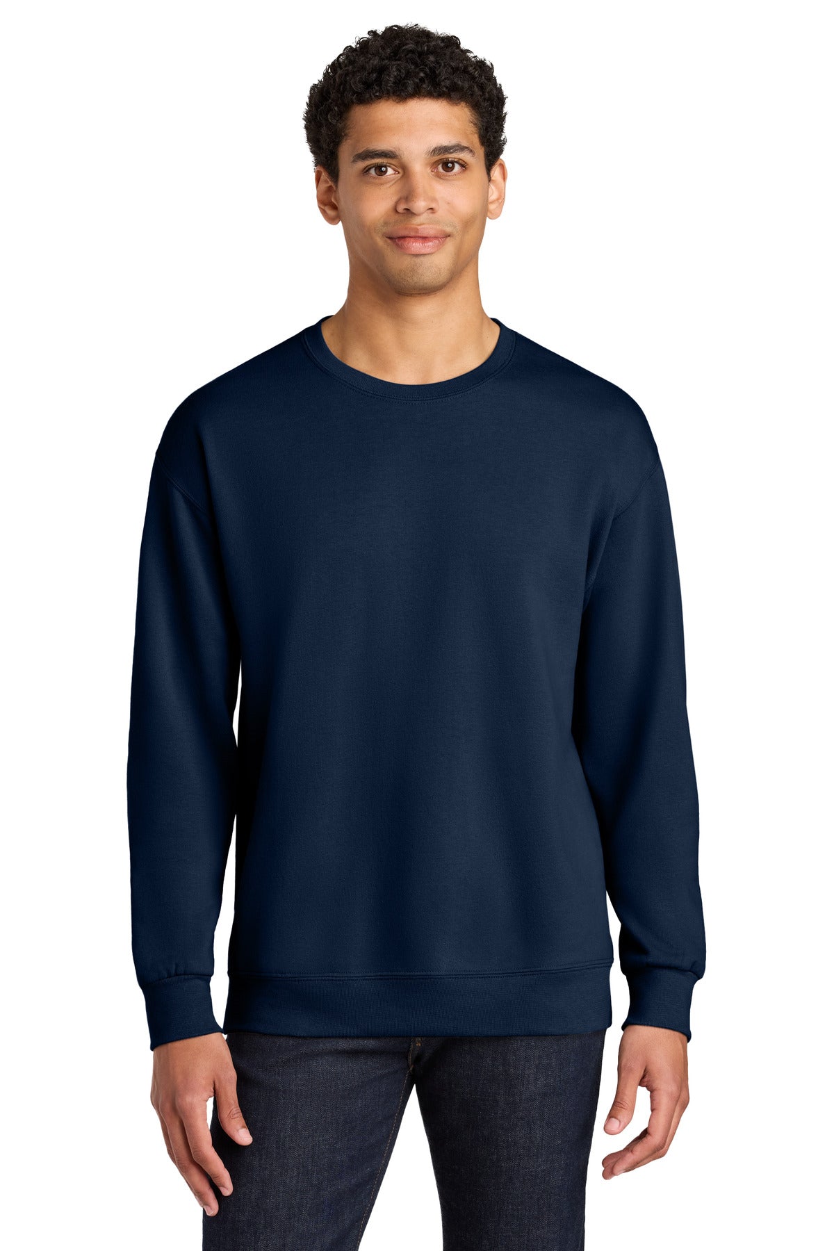 Jerzees Men's Ultimate   CVC Ring Spun Crewneck Sweatshirt IC48M