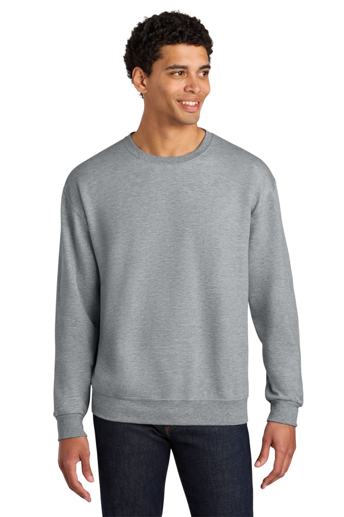 Jerzees Men's Ultimate   CVC Ring Spun Crewneck Sweatshirt IC48M