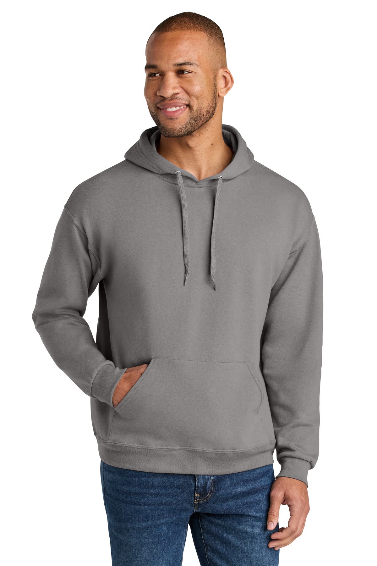 Jerzees Men's Ultimate   CVC Ring Spun Hooded Sweatshirt IC49M