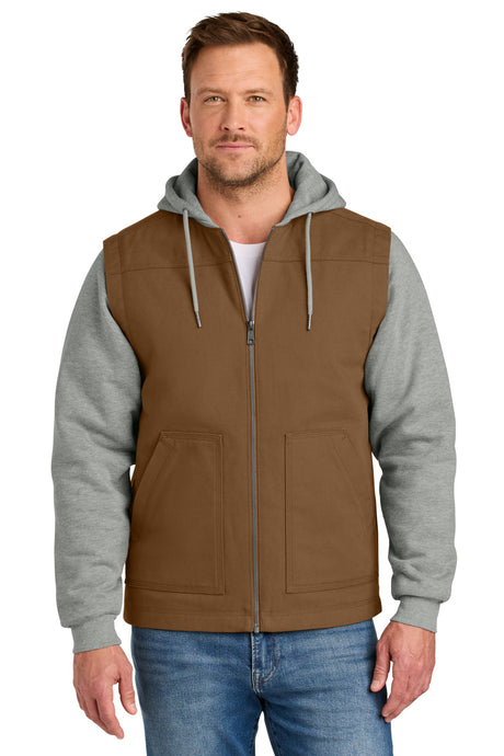 CornerStone Men's   Duck Fleece Full-Zip Hooded Jacket CSJ42