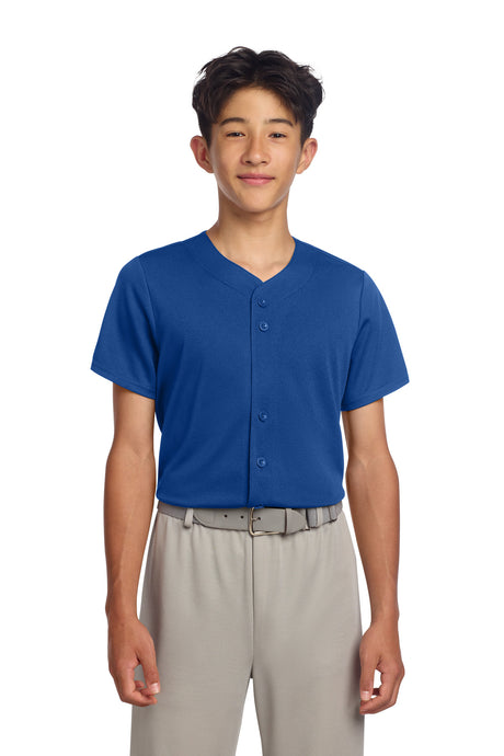 Sport-Tek Youth   PosiCharge   Tough Mesh Full-Button Jersey YST220