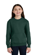 Port & Co Youth   Core Fleece Crewneck Pocket Sweatshirt PC78YPKT