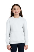 Port & Co Youth   Core Fleece Crewneck Pocket Sweatshirt PC78YPKT