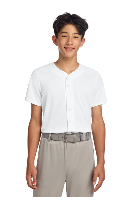 Sport-Tek Youth   PosiCharge   Tough Mesh Full-Button Jersey YST220