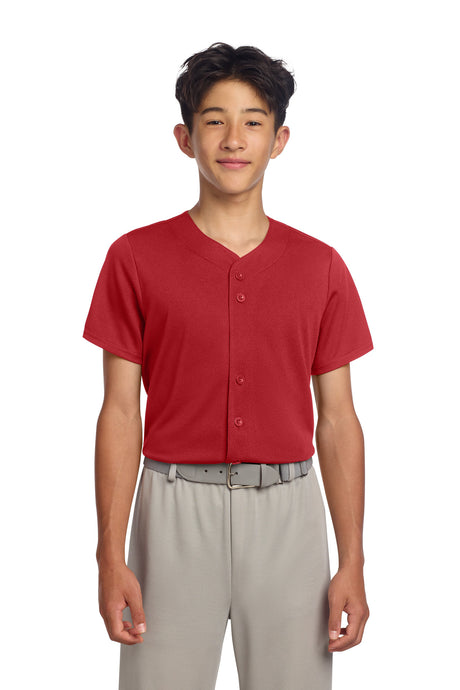 Sport-Tek Youth   PosiCharge   Tough Mesh Full-Button Jersey YST220