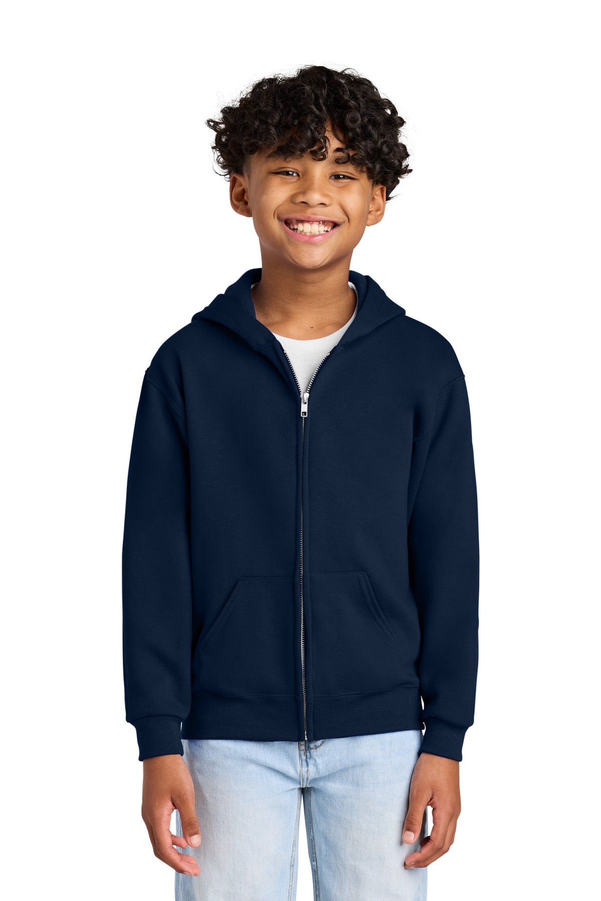 Jerzees Youth   NuBlend   Full-Zip Hooded Sweatshirt
