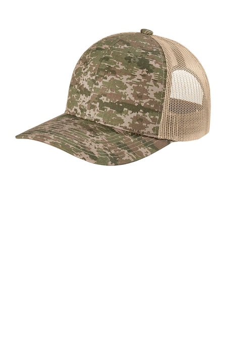 Port Authority     Digi Camo Snapback Trucker Cap C404