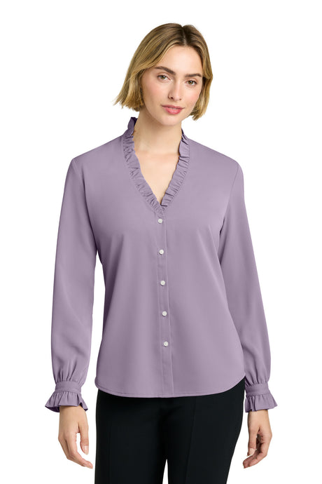 Brooks Brothers Women's   Long Sleeve Ruffle Collar Blouse BB18011