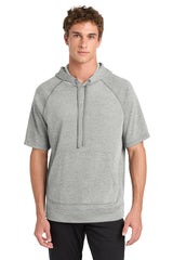 Sport-Tek Men's    PosiCharge    Tri-Blend Wicking Fleece Short Sleeve Hooded Pullover ST297