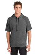 Sport-Tek Men's    PosiCharge    Tri-Blend Wicking Fleece Short Sleeve Hooded Pullover ST297