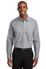 Red House Men's   Windowpane Plaid Non-Iron Shirt