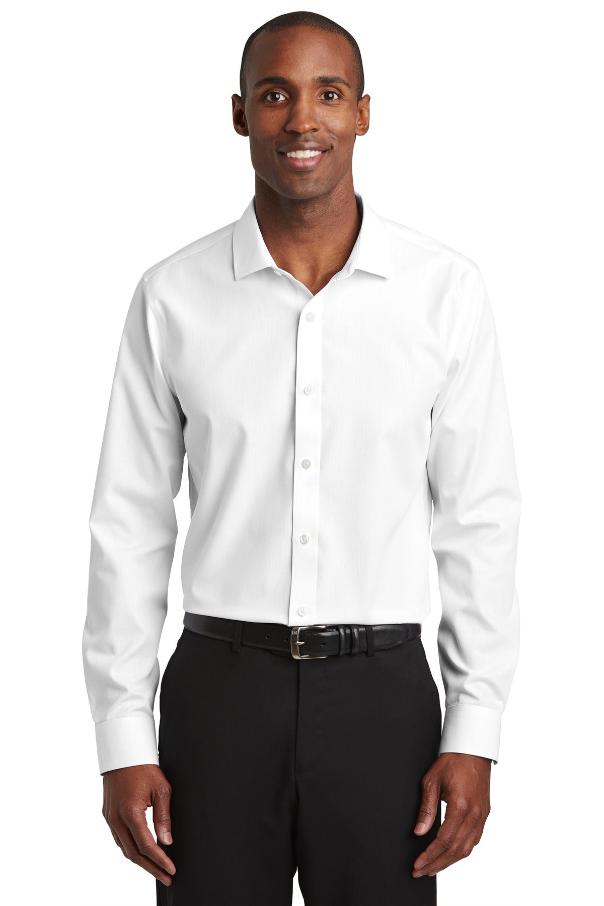 Red House Men's    Slim Fit Nailhead Non-Iron Shirt-1