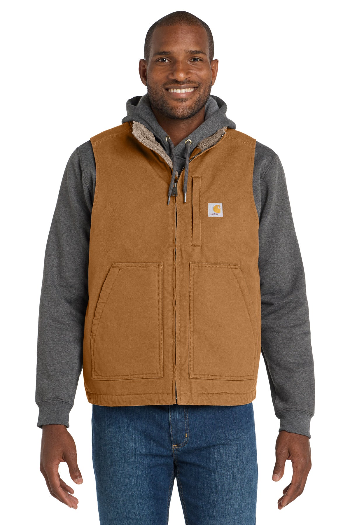 Carhartt Men's   Sherpa-Lined Mock Neck Vest CT104277