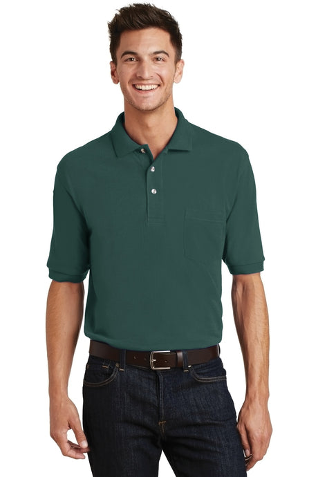 Port Authority Men's   Heavyweight Cotton Pique Polo with Pocket