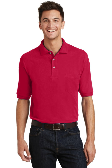 Port Authority Men's   Heavyweight Cotton Pique Polo with Pocket-1