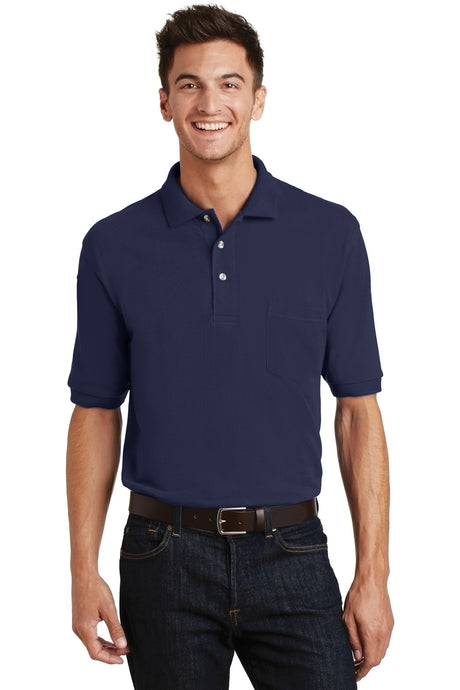Port Authority Men's   Heavyweight Cotton Pique Polo with Pocket
