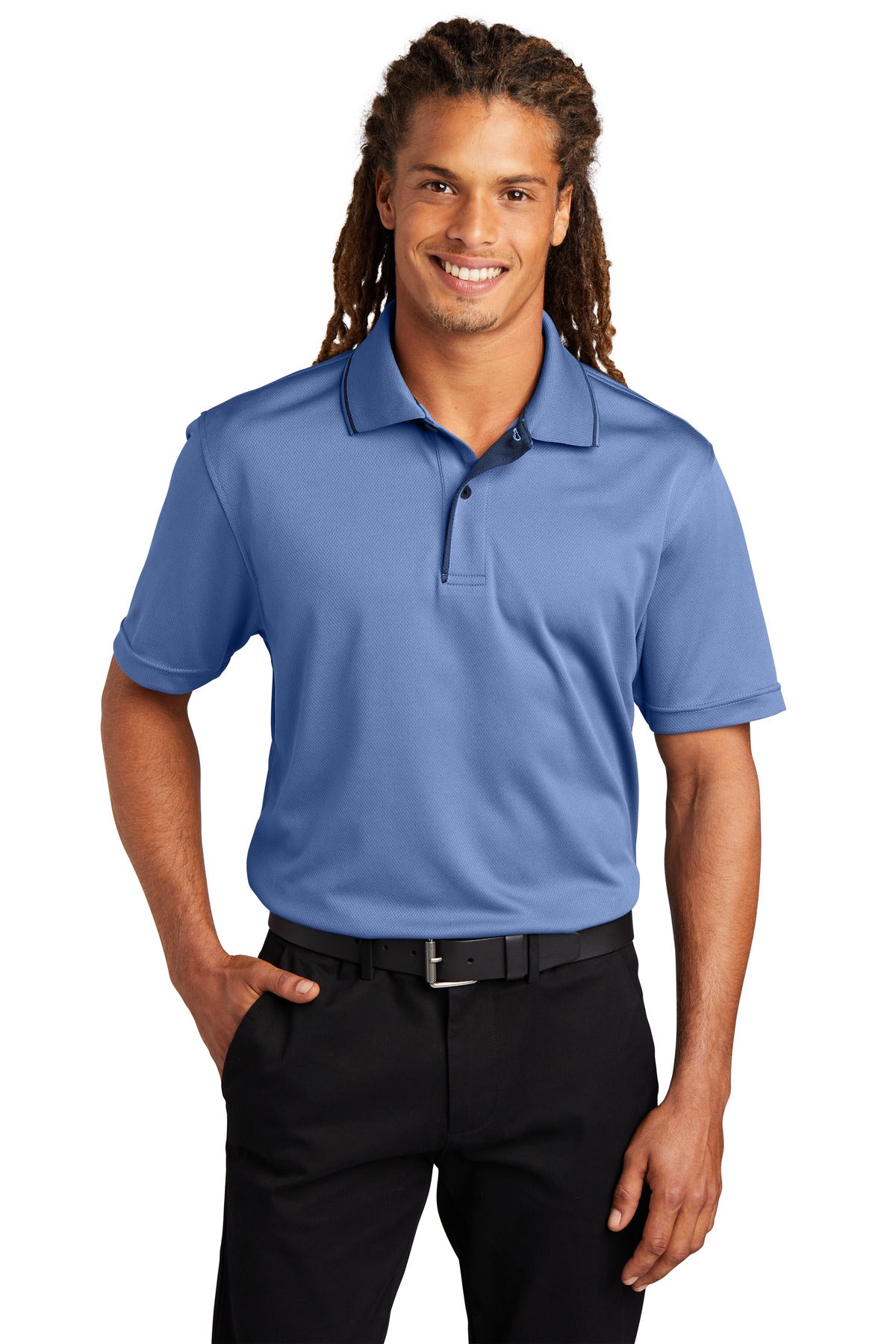 Sport-Tek Men's   Dri-Mesh   Polo with Tipped Collar and Piping