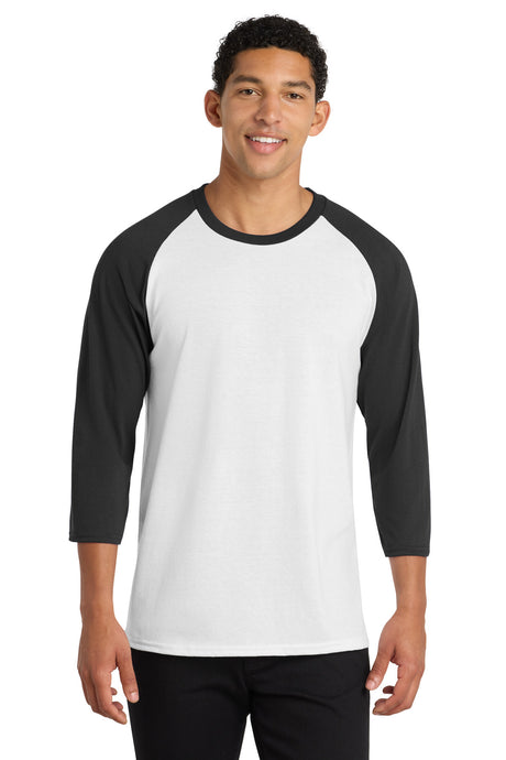 Port & Co Men's   Core Blend 3/4-Sleeve Raglan Tee