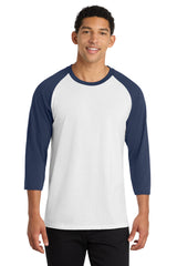 Port & Co Men's   Core Blend 3/4-Sleeve Raglan Tee