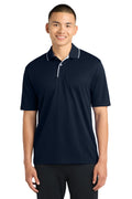 Sport-Tek Men's   Dri-Mesh   Polo with Tipped Collar and Piping