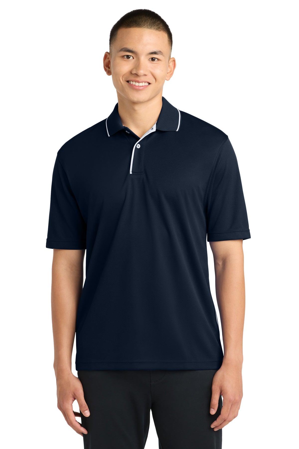 Sport-Tek Men's   Dri-Mesh   Polo with Tipped Collar and Piping
