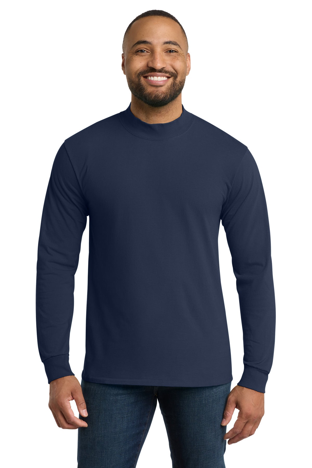 Port & Co Men's   Essential Mock Turtleneck