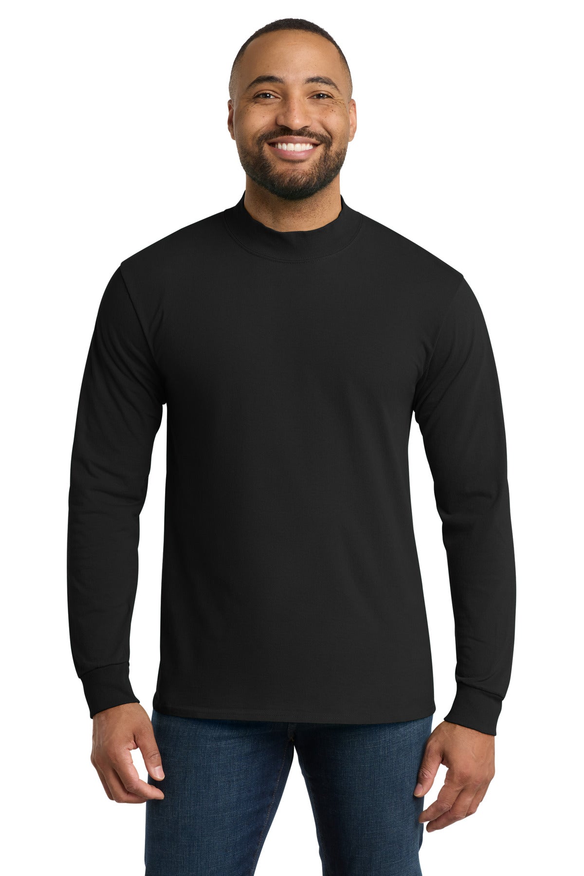 Port & Co Men's   Essential Mock Turtleneck