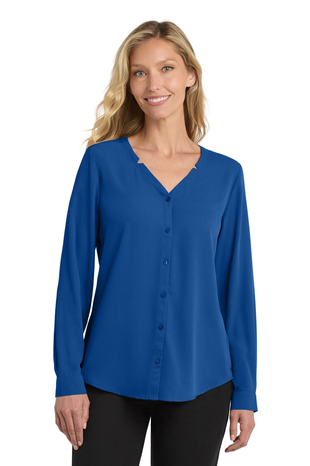 Port Authority Women's   Long Sleeve Button-Front Blouse